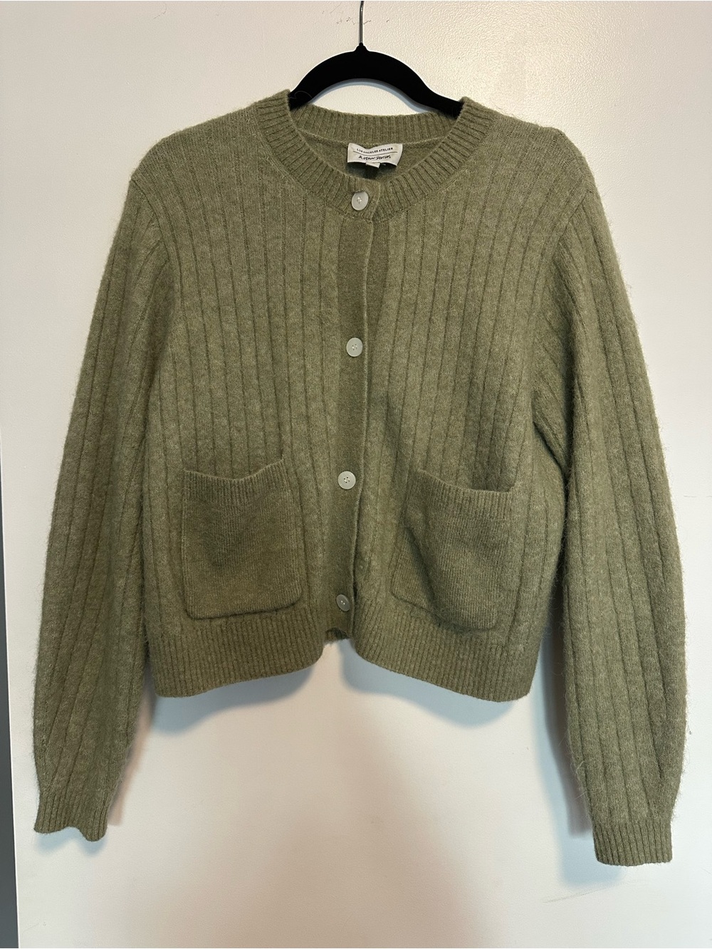 & Other Stories Sage Green Cardigan